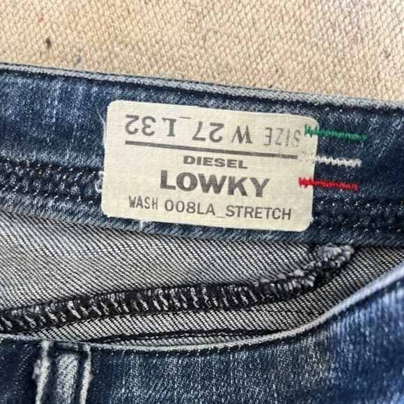 Diesel Woman's Blue Lowky Wash 008la-Stretch Low Rise Jeans Sz 27x32 - Picture 5 of 11